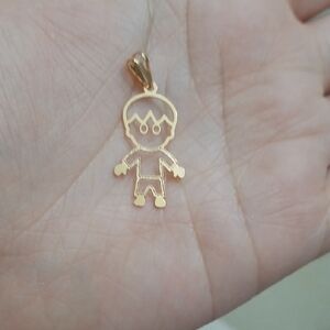 Gold-Tone Boy Pendant Charm